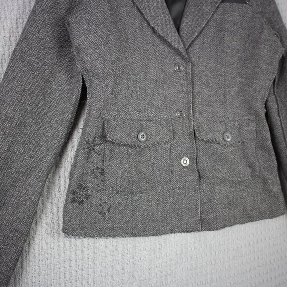 Triple 5 Soul Herringbone Snowflake Detail Blazer - Picture 3 of 8